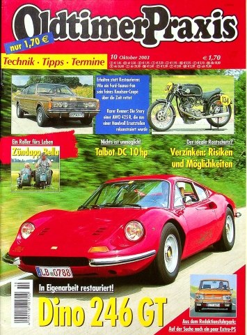 Deckblatt Oldtimer Praxis (10/2003)